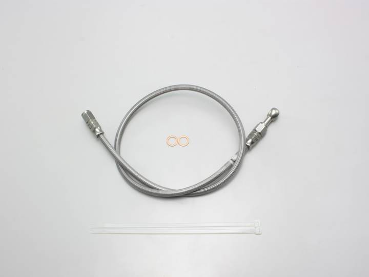 汎用 ステンメッシュ・ブレーキホース Rタイプ(フルステンレス/クリア) 85cm|ハリケーン