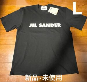 【新品、未使用】JIL SANDER ジルサンダーロゴ　Tシャツ　Lサイズ　ブラック色　男女兼用