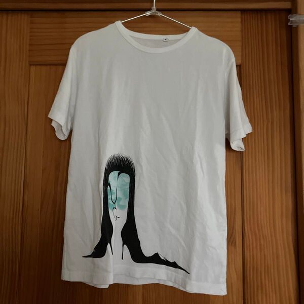 メンズ 半袖Tシャツ ホワイト Mサイズ イラスト入り