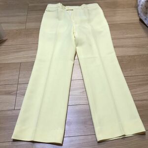 スラックス パンツ　スーツ　ズボン　黄色　W85