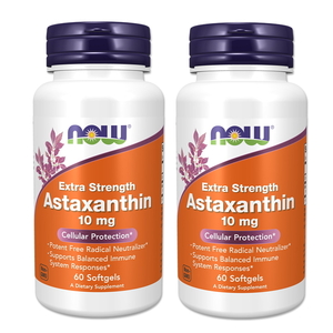 [ free shipping ]nauf-z astaxanthin supplement 10mg 60 bead ( approximately 2 months minute )×2 pcs set /NOW Foods Astaxanthin soft gel 