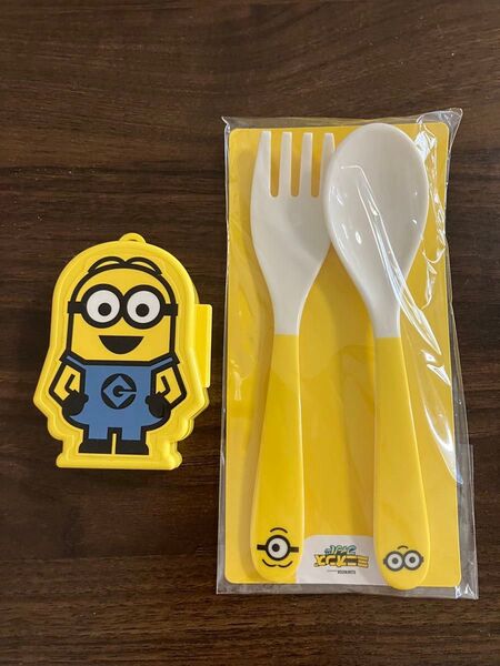 ミニオン メラミンスプーン・フォークセット ローソンオリジナル 限定 非売品 ミニオンズ フィーバー ミニオン目薬ケース