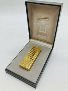 5m2 стоит посмотреть! dunhill Dunhill ролик тип газовая зажигалка d Logo × Gold товары для курения курение .d Logo с ящиком надеты огонь не проверка б/у товар текущее состояние товар!