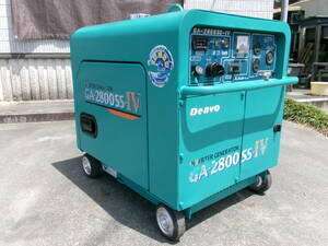 福岡県【インバータ100V発電機】デンヨー製 GA-2800SS-IV インバーター発電機なので家電も携帯充電も可 完璧に整備仕上げしています。4971