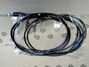 送料込み SUZUKI GT380 30cm ロング 　アクセル　クラッチ　ワイヤー　ケーブルセット　黒　新品