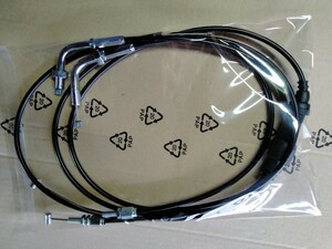 送料込み SUZUKI GT380 20cm ロング 　アクセル　ワイヤー　ケーブル 黒　新品