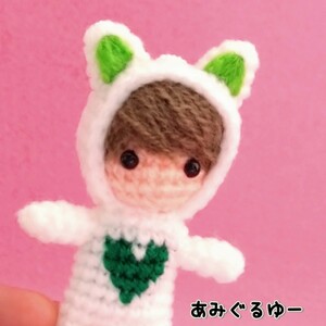  Naniwa man . large . peace . kun manner [ green ..] cat. kigrumi mascot knitting hand made 