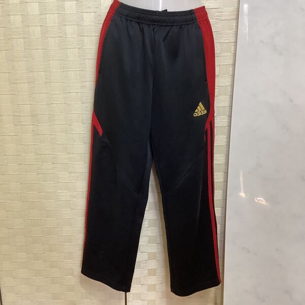 adidas アディダス ジャージ 子供用 150 ブラック レッド M114