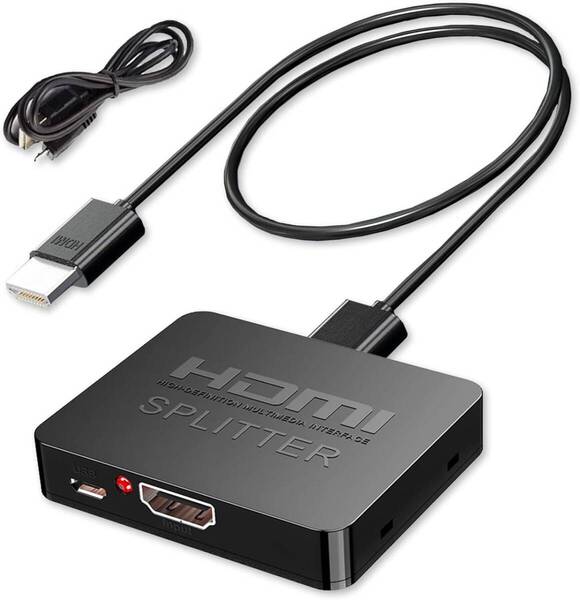 【人気初登場】HDMI 分配器 1入力2出力 4K HDMI スプリッター 2ポートに対応 1入力2出力のスプリッター 高速HDMI2.0ケーブル