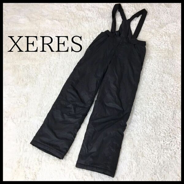 【26151】 XERES セレス オーバーオール つなぎ サイズXL ブラック ポリエステル100% 無地 防寒性 厚手 中綿 あったか カッコいい メンズ