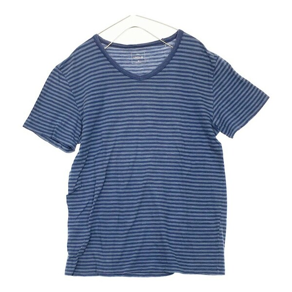 【25451】 GAP ギャップ 半袖Tシャツ カットソー サイズM ブルー カジュアルシャツ ボーダーシャツ プルオーバー 丸ネック メンズ