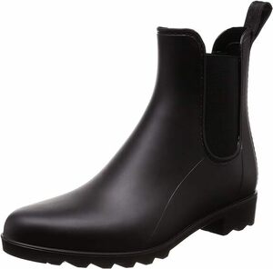 [ Klein garu ton ] boots side-gore rain shoes Short insole go in CM-2908 lady's black 24.0 cm 2E 234-370*3