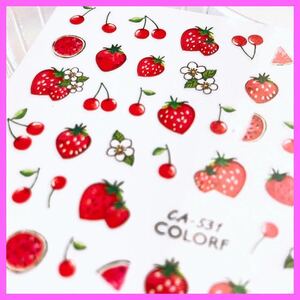  re-arrival * that way ...[ new goods *531] nails sticker strawberry strawberry 