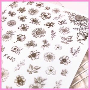 NEW* that way ... delicate flower [ new goods *F440] nails sticker floral print 