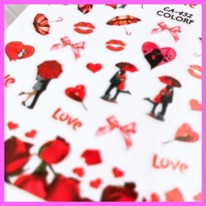  great popularity * that way ...[ new goods *432] nails sticker LOVE Heart 