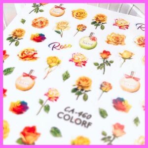  great popularity * that way ...[ new goods *460] nails sticker Rainbow rose 