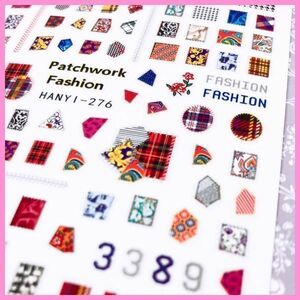  remainder a little * that way ...[ new goods *H276] nail sticker patchwork check 