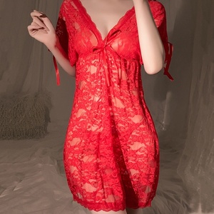 OR1772R.... race floral print sexy Ran Jerry [ One-piece * T-back 2 point set ] baby doll Night wear 