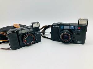 【7784】　★1円スタート　2台まとめ　Canon　AF35M　Autoboy2　　キャノン　通電　シャッター　フラッシュ　OK