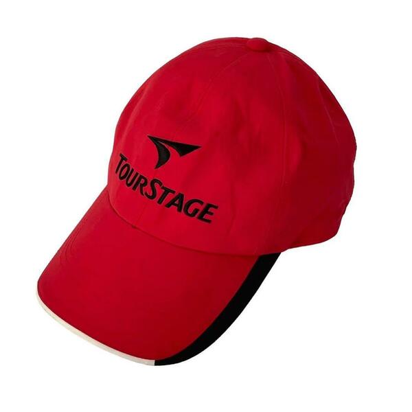 TOURSTAGE ツアーステージ レインキャップ 赤 帽子 ゴルフ 趣味
