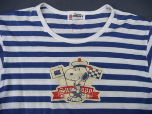 familiar SNOOPY Familia Snoopy border shirt 130