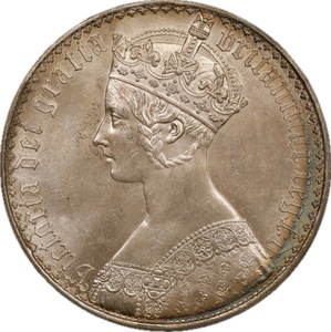 T379★ イギリス/銀貨 /1847年/ ヴィクトリア女王/直径約 39.04mm 重量約 28.4g