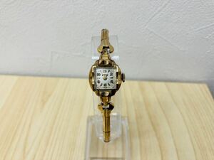 [H7688]BENTUS Ben las lady's hand winding wristwatch 10K R.G.P. antique 