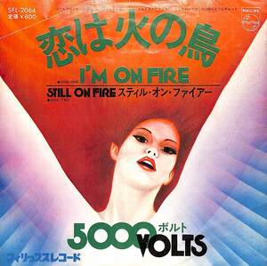 C00200307/EP/5000ボルト (5000 VOLTS)「Im On Fire 恋は火の鳥 / Still On Fire (1975年・SFL-2064・ディスコ・DISCO)」