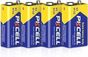 9Vマンガン電池 6F22 9V型 乾電池 PKCELL 9ボルト角型電池 006P 4