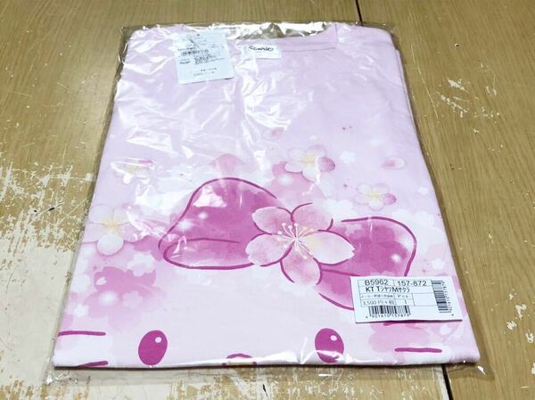 ● 未使用 Sanrio Original サンリオ ハローキティ 桜 サクラ Tシャツ 半袖 Mサイズ ピンク 綿100% KTTシャツ 衣類 シャツ