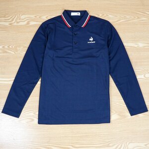 人気le coq sportif ルコック ゴルフ メンズ 長袖 ポロシャツ 吸汗速乾 ●ネイビー 3L●134