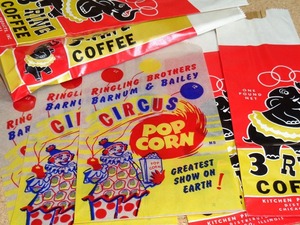  Vintage America Coffee Bag & Pop Corn sack 6 sheets 