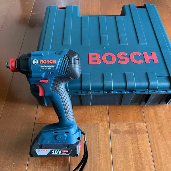 Bosch ボッシュ 18V コードレスインパクトドライバー(2.0Ahバッテリー2個・充電器・ケース付) GDX18V-180