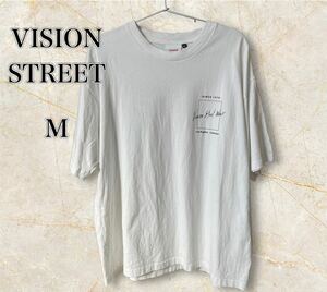 VISION STREET WEAR ヴィジョン ストリート半袖ホワイトTシャツ　M シンプル　ゆったりクルーネック 