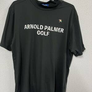 送料無料 美品 アーノルドパーマー arnold palmer ゴルフウェア 半袖 モックシャツ XL Tシャツ 黒 ブラック