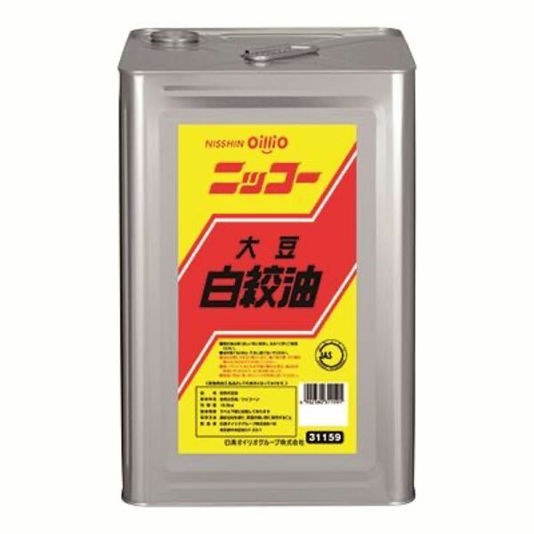 ニッコー白締油　一斗缶　16.5kg 大容量　業務用　揚げ物　大豆油　フライ