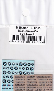 MSMクリエイション MSMA031 1/24 BMW メタルロゴ エンブレム ステッカー 水転写デカール・圧着式