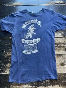 70s 1970s 70年代 TRIUMPH YAMAHA トライアンフ ヤマハ ヴィンテージ Tシャツ ポケット モーターサイクル 古着 USA製 ボロ 雰囲気
