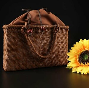  strongly recommendation * high quality * worker handmade superior article mountain .. basket bag hand-knitted mountain ... bag basket cane basket 