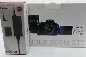 中古品 canon EOS Kiss X5 ダブルズームキット AC アダプターキット ACK-E8　付き