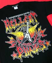 《未使用》【HELL CAT PUNKS ギター Tシャツ】ヘルキャットパンクス 有刺鉄線 PUNK ROCK パンク ロック 音楽 楽器 V型 翼 羽 ピープス_画像3