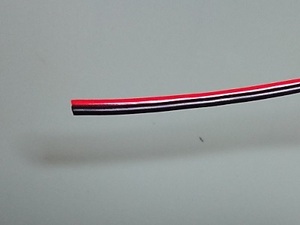 【ダイエイ電線】KVF(UL2468) 異色平行スピーカーコード 2xAWG20 赤/黒 30m