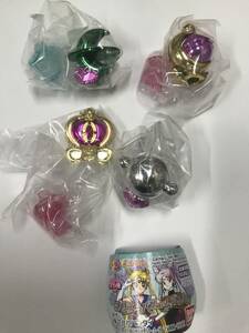  Sailor Moon p ритм пуховка .-m бутылка 2 4 вида комплект cutie moon спираль moon Neptune Pluto gashapon ga коричневый 