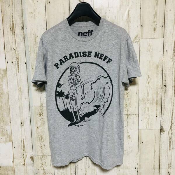 neff ネフ アストロノーツ スケルトン Tシャツ 灰 S 美品 管理B1080