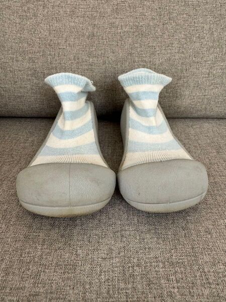 Attipas アティパス ベビーシューズ 11.5cm ブルー ボーダー