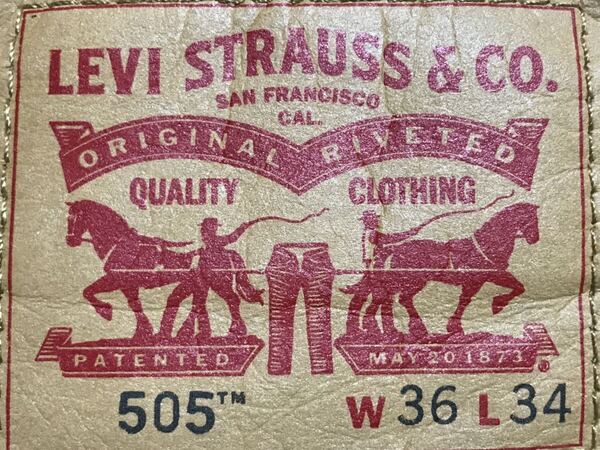 Levi”s 505 size-W36(平置き48)L34(股下82) 中古 送料無料 NCNR