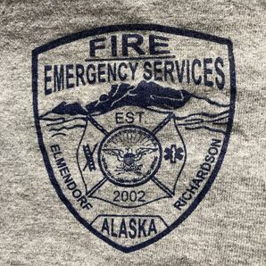 US FIRE EMERGENCY SERVICES “SLASKA” MEN’S SHORT SLEEVE T-SHIRTS size-L(着丈67身幅44) 中古 送料無料 NCNR