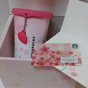 スタバ オンライン限定 2018 SAKURA さくら カード + オンラインストア限定 シリコンリッドステンレスカップチャーム / 桜 カップ