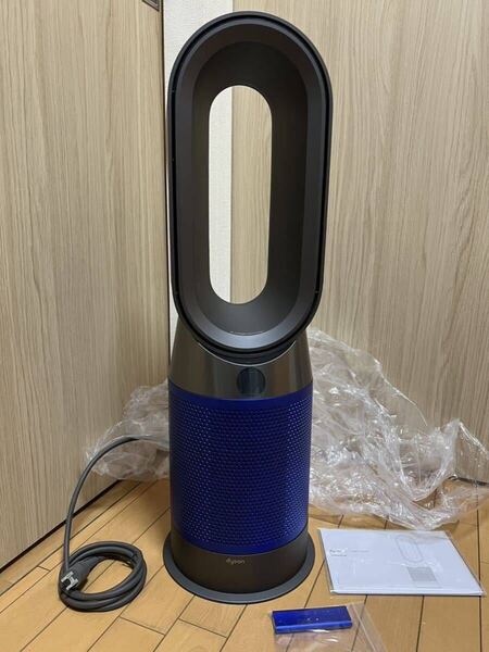 送料無料~(美品)ダイソン Dyson Pure Hot + Cool 空気清浄ファンヒーター HP04 IBN アイアン/ブルー (F-7)