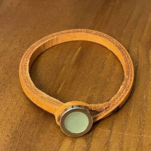 新品 MADE IN ITALY製 TULSI PETRA 砂金石 アベンチュリン ハンドメイド レザーブレスレット ナチュラル Sサイズ トゥルシ イタリア製 茶色